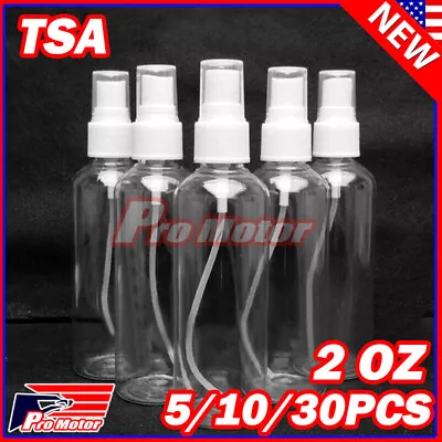 2OZ TSA Clear Plastic Spray Bottles Travel Perfumes Refill PET Mist Pump Reuse • $6.80