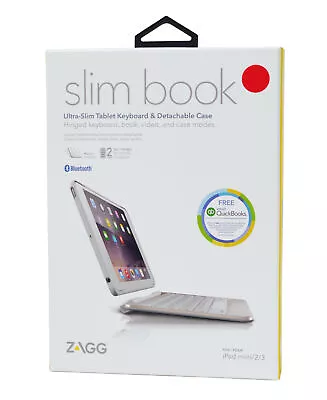 $29.95 • Buy NEW Zagg Slim Book Rose Gold Bluetooth Keyboard Tablet Case For IPad Mini 2/3