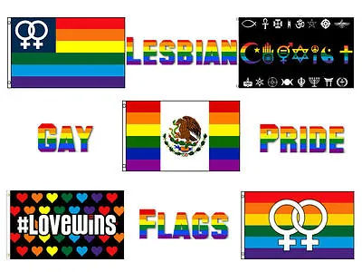 3x5 Wholesale Lot Mexico Mexican Lesbian Gay Pride Set Flags Flag 3'x5' • $29.88