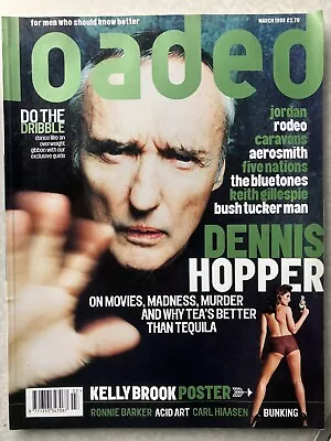 Loaded Magazine - March 1998 - Dennis Hopper - Kelly Brook Poster - Carl Hiaasen • £8.99