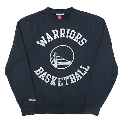 MITCHELL & NESS Golden State Warriors Basketball Mens Sweatshirt Black USA S • £12.99