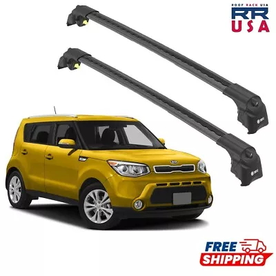 Fits KIA	SOUL PS HATCHBACK 2014-2019 Roof Rack Cross Bars Black 2 Pcs • $190