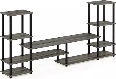 Turn-N-Tube Grand Entertainment Center French Oak Grey/Black • $108.28