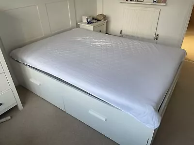 IKEA Brimnes Double Bed With Storage Drawers • £20