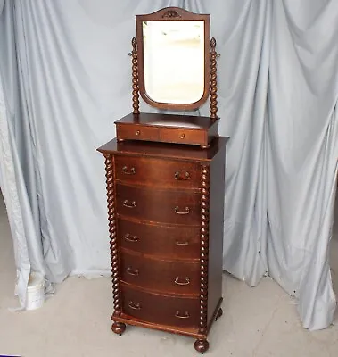 Antique Oak Lingerie Chest – Chest Of Drawers – 2 Piece Cabinet – R.J. Horner Co • $3950