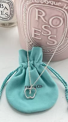 Elsa Peretti Tiffany & Co. Apple Pendant Necklace Sterling Silver 16  NEW • $337.13