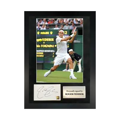 £154.99 • Buy Authentic Hand-signed Roger Federer Single Photo A3 Frame W/ COA