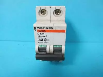 Merlin Gerin 24442 Multi 9 C60n 1a 480v 2-pole Type D Din Rail Circuit Breaker • $9