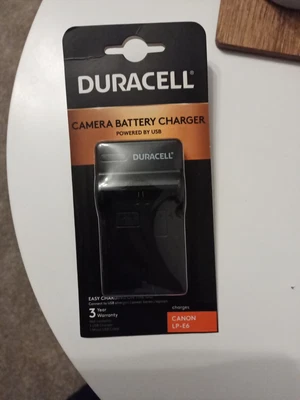 £14.99 • Buy Duracell USB Charger For Canon LP-E6 Digital Camera Battery