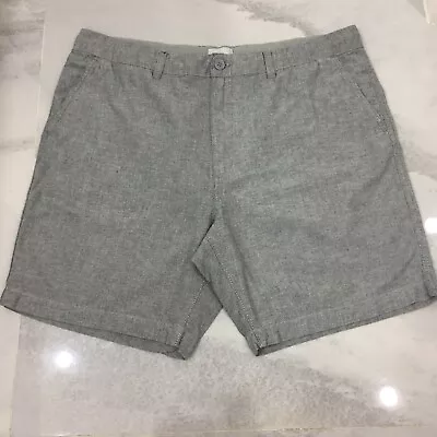 H&M Men's Chino Shorts Size XL Gray Cotton Casual Flat Front Lightweight • $12.99