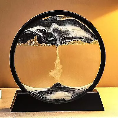 Moving Sand Frame Art Picture Glass 3D Sandscape In Motion Display Flowing Gift • £10.89