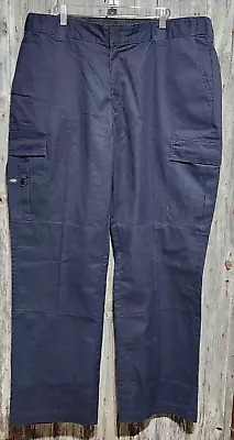 Men's DICKIES Flex Comfort Waist Work Pants Cargo Navy Blue Midnight Size 38x34 • $29.95