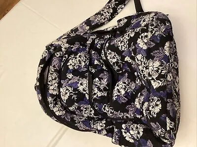 VERA BRADLEY Campus Large Backpack Laptop School Bag Frosted Floral Black • $42.01