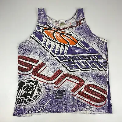 Vintage Magic Johnson T’s Men's Size L Phoenix Suns NBA All Over Print Tank Top • $99.99
