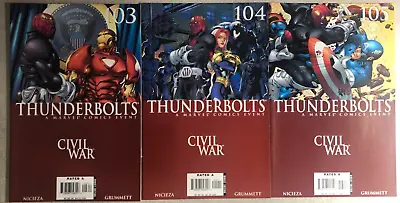 THUNDERBOLTS Civil War Run Of (3) Issues As Shown  (2006) Marvel Comics FINE • $14.99