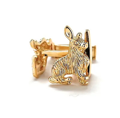 Gold Year Of The Rabbit Cufflinks Lucky Kind Virtuous Popular Bunny Cufflinks • $18.30