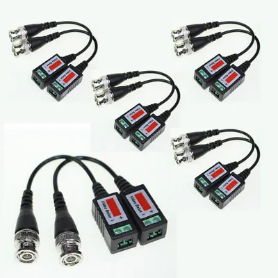 10 Pcs CCTV Camera Passive Video Balun BNC Male Connector Coaxial Cable Adapter • $12.90