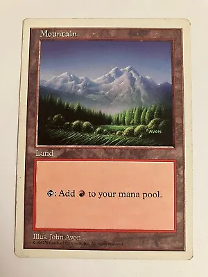 Magic The Gathering Card Game V Edition Land Card Mountain • £2.99