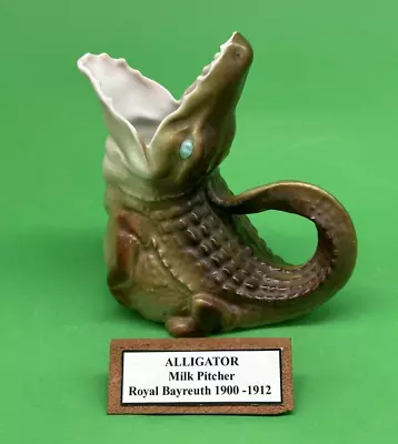 Royal Bayreuth Alligator Milk Pitcher C.1900 5.25  • $400