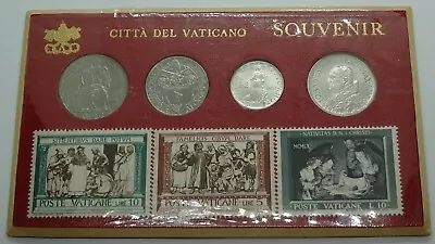 Vatican (4) Coins Type Set 1942 20+50 Centesimi / 1951 2-lire / 1959 10-lire • $24.99