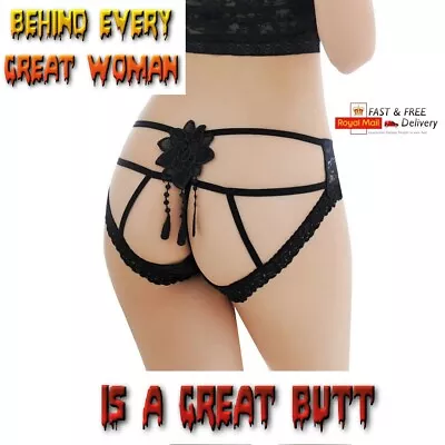 £3.99 • Buy Women Kinky Backless Open Butt Panties Crotchless Brief Thong Lingerie Underwear