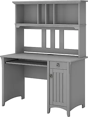 Salinas Computer Desk With Hutch | Study Table With Drawers Cabinets & Pullout  • $317.99