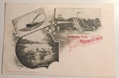 Milwaukee Wisconsin 1898 Multi-View Postcard • $9