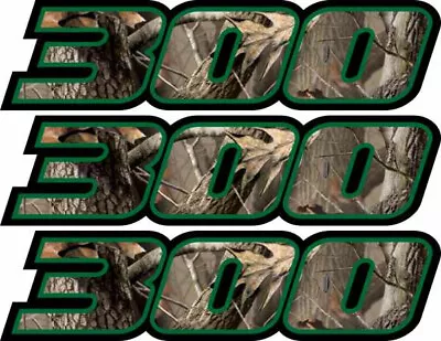 Camo 300 Decals Stickers 4x4 Graphics Snowmobile Quad Skidoo Bayou ATV MX • $13.95