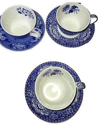 Spode Blue Room Vintage English Tea Cups And Saucers.  • $44.95