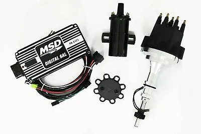 MSD Ignition 6AL Box W/ TSP Pro Billet Distributor Chevy 350 454 • $571.99