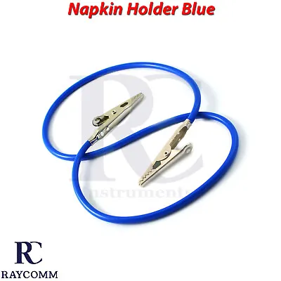 $5.49 • Buy Orthodontic Napkin Holder Bib Clips Dental Napkin Holder Flexible Plastic Blue
