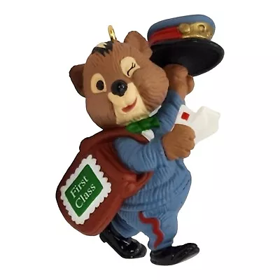 Hallmark 1994 ~ Extra Special Delivery ~ Winking Chipmunk Mailman Ornament • $8.99