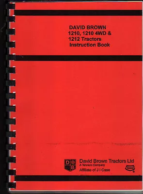 David Brown 1210 1210 4WD & 1212 Tractor Instruction Manual Book • £17