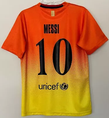 Lionel Messi #10 FC Barcelona Soccer Jersey Youth Size Large (28) FCB Boys Shirt • $33.59