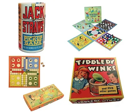 Vintage Board Game 1920 Style Traditional Box Family Classic Toy Ludo Jack Straw • £8.95