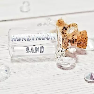 Honeymoon Sand Bottle Small Honeymoon Keepsake Gift Wedding Couple Gift • £4.20