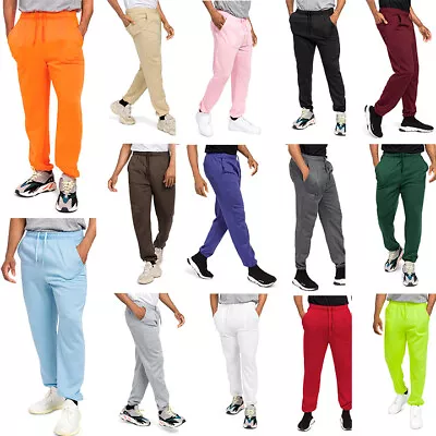 Men's Workout Lightweight Fleece Drawstring Elastic Cuff Sweatpants FL78-GSTYLE • $18.95