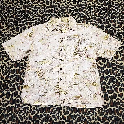 VINTAGE KAHALA Hawaiian SS Tropical Palm Trees Button Up Down Men’s Large Shirt • $14.99