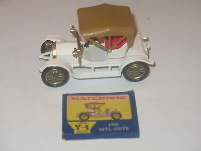 VTG Matchbox Model Of Yesteryear 1909 Opel Coupe Y-4 Lesley White Diecast 1960s • $5.50