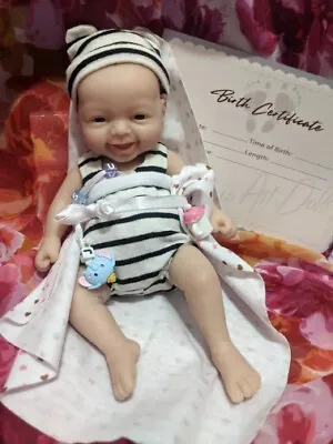 7 Inch Micro Preemie Full Body Baby Doll Silicone Smile Mini Reborn Doll New • $24.99