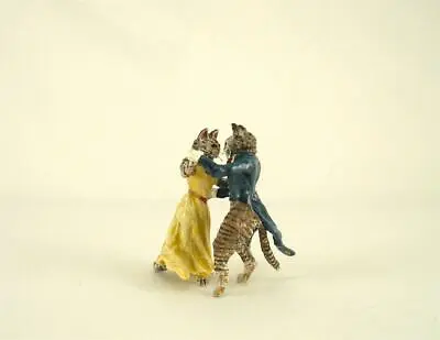 Vienna Bronze DANCING CATS Lady In Dress Gentleman In Tailcoat Bermann Dancer • $219.99