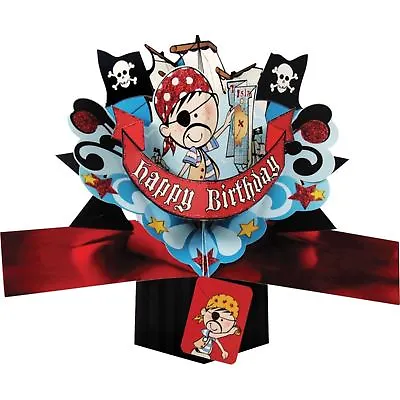 3D Pop Up Card Pirate Happy Birthday Childrens Boy Blank Greeting Cards Keepsake • £6.49