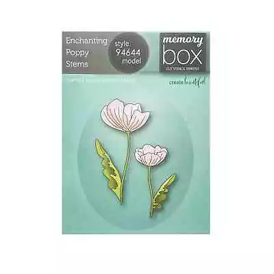 Memory Box Craft Dies Enchanting Poppy Stems Metal Die - Model 94644 • £9.99