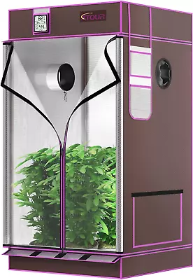 ATOUR 2X2 Grow Tent 24 X24 X48''Highest Density 1680D Diamond Mylar With Double • $60.87