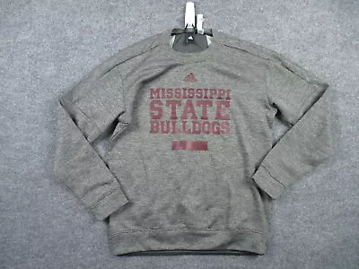 Mississippi State Bulldogs Sweatshirt Adult M Gray Long Sleeve Pullover Mens • $24.25