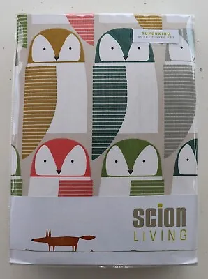 £44.99 • Buy Scion - Barnie Owl - Bedding Set Duvet Cover 2 Pillowcases - Single / Superking