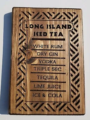 £7.49 • Buy Rustic Tiki Bar Wooden Decoration, Cocktail, Long Island Iced Tea.