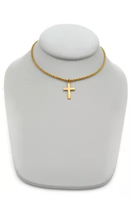 Vintage Gold Filled Cross Pendant Necklace Childs 12  • $35.99