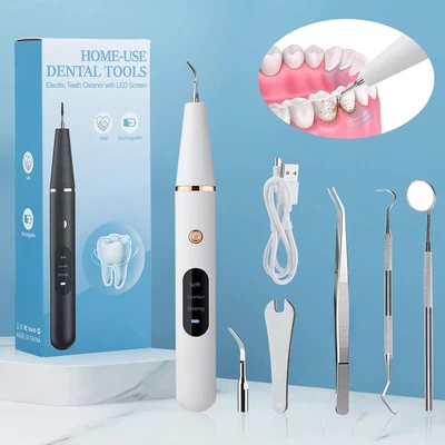 $21.89 • Buy Electric Ultrasonic Tooth Cleaner Dental Tartar Plaque Remover Teeth Whitening