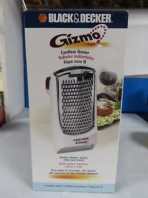 Nib Black & Decker Gizmo Rechargeable Cordless Grater Gg100 Ergonomic Handle • $21.29